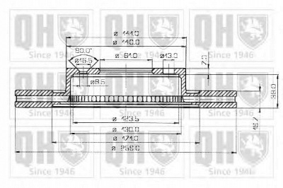 QUINTON HAZELL bdc3452 -  Тормозной диск